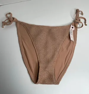 NEW Victorias Secret Bikini Bottoms Tan Crochet Size XL thumbnail 1