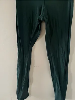 Offline by Aerie Dark Forest Green High Waisted Leggings Large Crossover thumbnail 3