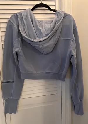 Free People Movement Light Blue Cropped Quarter Zip thumbnail 2
