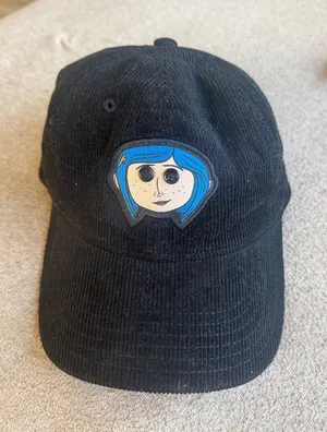 Boxlunch Coraline Black Corduroy Cap thumbnail 1