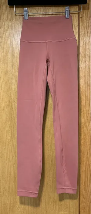 Lululemon Salmon Pink Leggings - Size 0 thumbnail 1