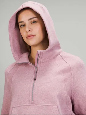 Lululemon Scuba Oversized Half-Zip Hoodie Heathered Pink Taupe Size XS/S Fleece thumbnail 5