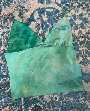 Forever 21 Green And Teal Tye Dye Tank thumbnail 1