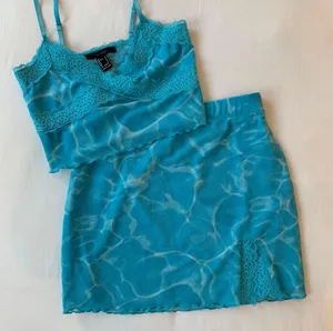 Forever 21 Aqua Matching Skirt Set thumbnail 1