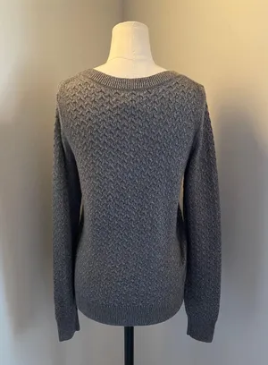 Ann Taylor BNWT LOFT Grey Knit Mixed Wool Sweater thumbnail 2