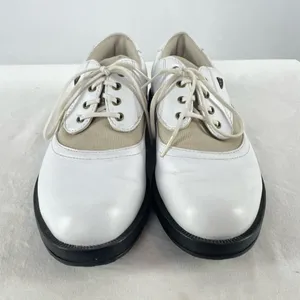 Adidas Golfing Lace Up Cleated Shoes in White Size‎ 6.5 thumbnail 3