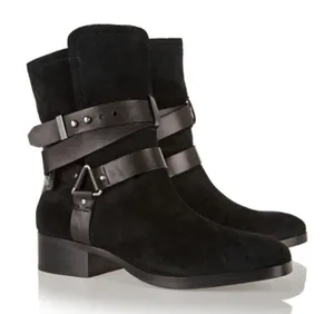 Pour la victoire Riley‎ suede moto boots in black sz 7 thumbnail 1
