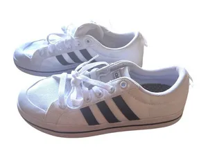 Adidas Size 7.5 Lace Up Athletic Running Sneakers Women White NEW thumbnail 1
