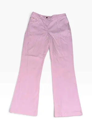 St. John Sport by Marie Gray Pink Wide Leg Jean Pants Trousers Size 4 Stretch thumbnail 1