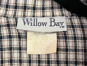 Vintage Willow Bay Plaid Lightweight Blazer Jacket Size M thumbnail 2