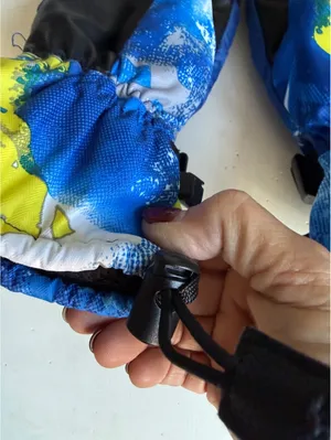 New Blue and Yellow Winter Ski Gloves with Adjustable Straps and Fleece Lining thumbnail 5