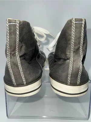 Levi's Women's High-Top Sneakers in Gray Cotton with White Midsoles-Size 10 thumbnail 3