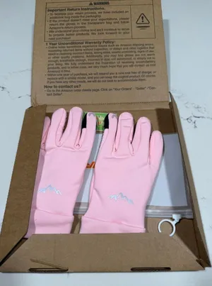 NEW Pixel Panda Winter Gloves Warm Touchscreen Gloves Thermal Large Pink thumbnail 1