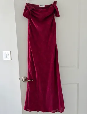 Princess Polly Red Off-The-Shoulder Dress thumbnail 2
