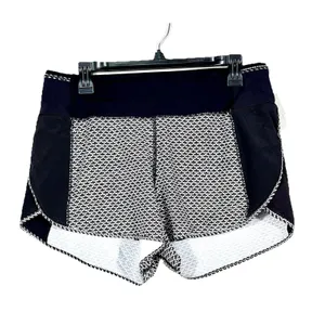 Lululemon Real Quick Running Shorts Monochromic Black Size 10 Lined thumbnail 2