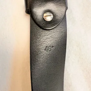 Buffway Men's Leather Black Belt Size 46 Classic Casual Brass Buckle Handmade thumbnail 6