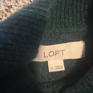 LOFT Mock Neck‎ Long Sleeve Sweater Teal Green Textured Knit Pullover Women's M thumbnail 2