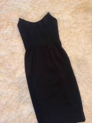 NEW HELSI Celia Black Strapless Cocktail Sheath Dress sz S thumbnail 7