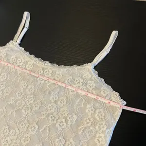 Elle White Floral Lace Camisole Tank Top Adjustable Straps Women's Medium thumbnail 7