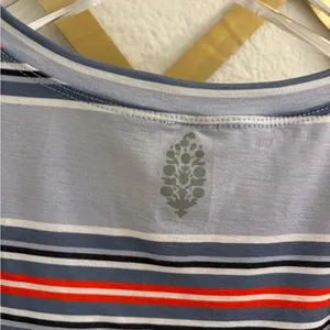 NWT Free People Movement Tempo Sport Mode Muscle Tee Small Wave Stripe Steel thumbnail 10