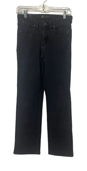 Aura Women's Size 28 Western Black Denim‎ Straight Leg Jeans thumbnail 1