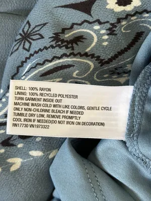 Wild Fable Blue Bandana Paisley Mini Shift Dress Size XXS Country Coastal thumbnail 5
