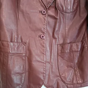 VTG Etienne Aigner Jacket 18 Oxblood Burgundy Leather Blazer Equestrian 80s Coat thumbnail 5