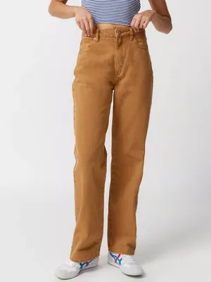 Abrand A Carrie Jeans Warm Tan Straight Leg‎ High Rise Urban Outfitters Size 24 thumbnail 3