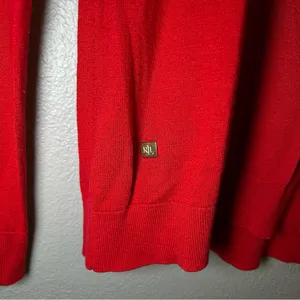 Ralph Lauren Red Silk Blend Turtle Neck Knit Sweater Women’s Size Medium thumbnail 5