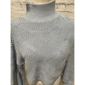 Altar’d State Top Adult Blue Crop Long Sleeve Knit Sweater Women’s Small thumbnail 2