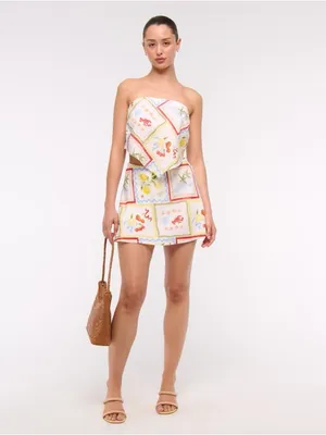 Abercrombie & Fitch The A&F Sienna Mini Skort NWT women’s size XXL tile print thumbnail 13
