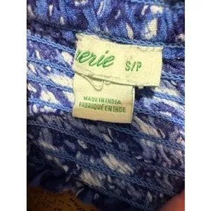 Aerie Smocked‎ Floral Shorts S Blue White Ditsy Print Boho Summer Skort Cottage thumbnail 5