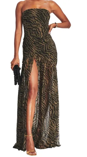 Amazon Fitted Tiger Stripe Dress thumbnail 1