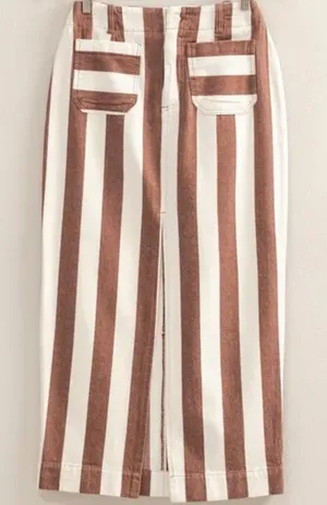 HYFVE Striped Pocket Detail‎ Maxi Skirt thumbnail 1