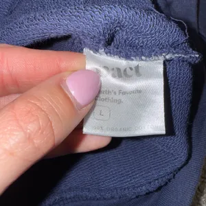 Pact Hoodie Women Large Blue Good‎ Organic Cotton Cropped French Terry Pullover thumbnail 3