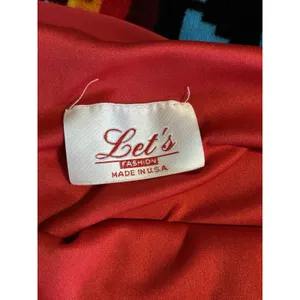 Let's Fashion Red Chiffon Asymmetrical Rhinestones Long Formal Gown Size S Lined thumbnail 9