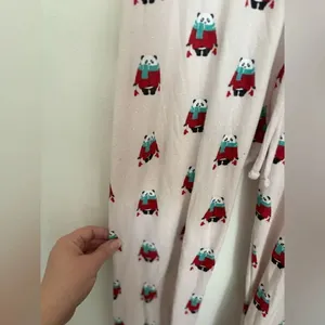AEO American Eagle Panda PJ Pants Size M Pink thumbnail 7