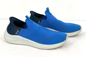 Skechers Hands Free Slip-Ins Bright Blue Knit Ultra Flex Sneakers Youth 6 / W7.5 thumbnail 1