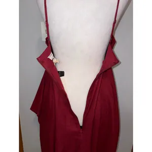 Urban Renewal Linen Ecovero Hanky‎ Hem Mini Dress Red XS festival concert boho thumbnail 6