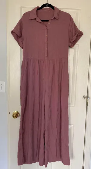 Free People Button up Mauve Jumpsuit 🌿🔮 thumbnail 1