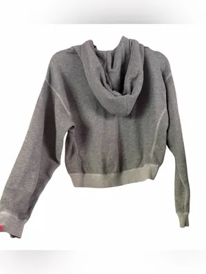 Abercrombie & Fitch Cropped Oversized Logo Hoodie Grey Size XS⁠ thumbnail 3