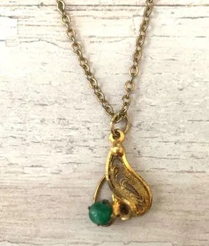 Gold Teardrop Necklace Pendant Women’s Jewelry Gorjana Jade Detail thumbnail 1