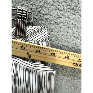 i.e. Pants Womens 8 Gray White Pinstripe Straight‎ Leg Y2K Minimalist Workwear thumbnail 5