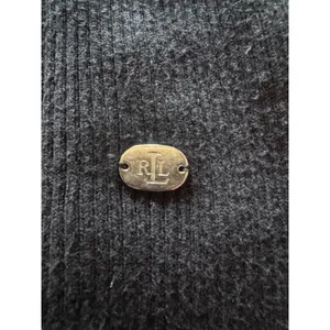 Lauren Ralph‎ Lauren Petite Black Ribbed Turtleneck Sweater Cotton Modal PL thumbnail 2