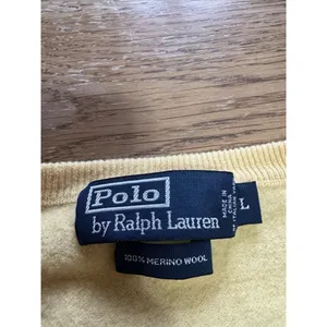 Polo By Ralph Lauren 100% Merino Wool Sweater Size Large Italian‎ Yarn Preppy thumbnail 5