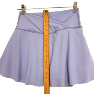 Womens Tennis Skort Sz S Light Blue Cross Over High Waisted Athletic Golf Pocket thumbnail 4