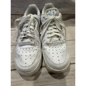 Nike Womens Air Force 1 Low Iridescent Swoosh White CJ1646 100 Sneakers Size 6 thumbnail 5