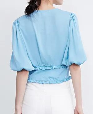 Urban Revivo V Neck Puff Sleeve Top thumbnail 8