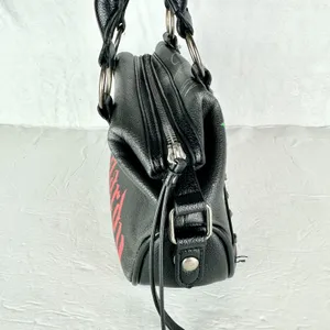 Ed Hardy Mini Bowler Bag Stachel Rhinestone Rose Heart Tattoo Art Y2K Studded thumbnail 6