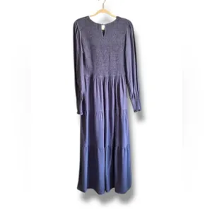 ZESICA long sleeve smocked tiered midi dress size Large thumbnail 5